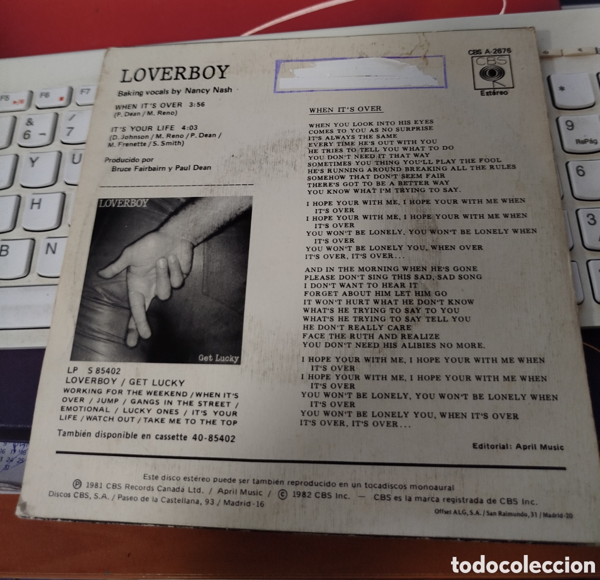 Discos de vinilo: Loverboy - When its over - Foto 2