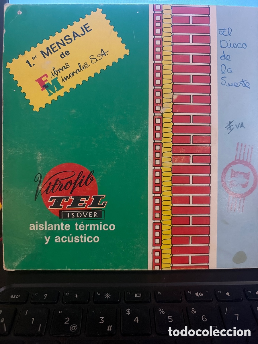 Discos de vinilo: VITROFIL AISLANTE TERMICO - SINGLE FLEXI CONTIENE AGUJA PARA SER REPRODUCIDO, MENSAJE DE FIBRAS MINE
