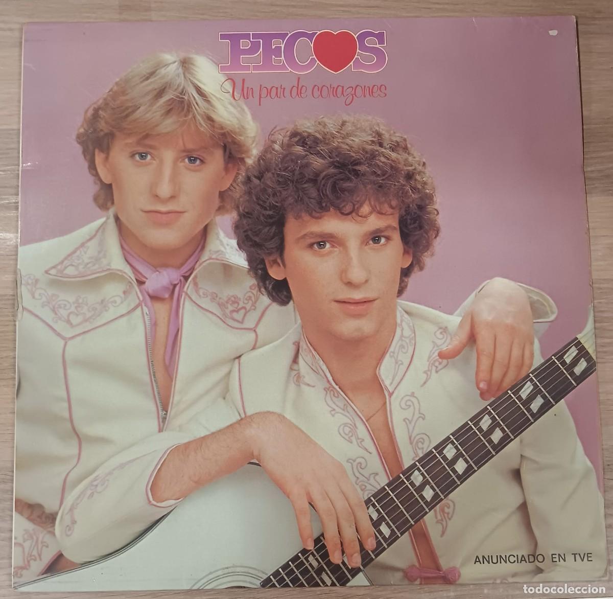 Discos de vinilo: DISCO DE VINILO LP LOS PECOS UN PAR DE CORAZONES EPIC