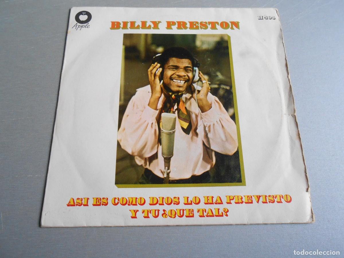 Discos de vinilo: BILLY PRESTON, SG, ASI ES COMO DIOS LO HA PREVISTO + 1, A&Ntilde;O 1969, APPLE RECORDS H-495