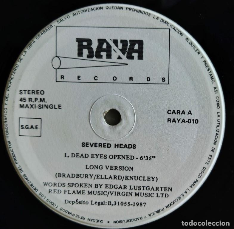 Discos de vinilo: Severed Heads. Dead eyes opened. Raya records, Spain 1984 Maxi-LP