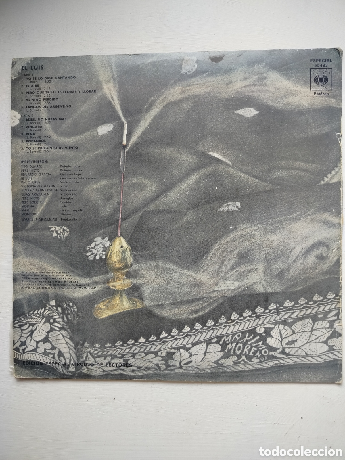 Discos de vinilo: El Luis LP 1976 C&iacute;rculo - Foto 2