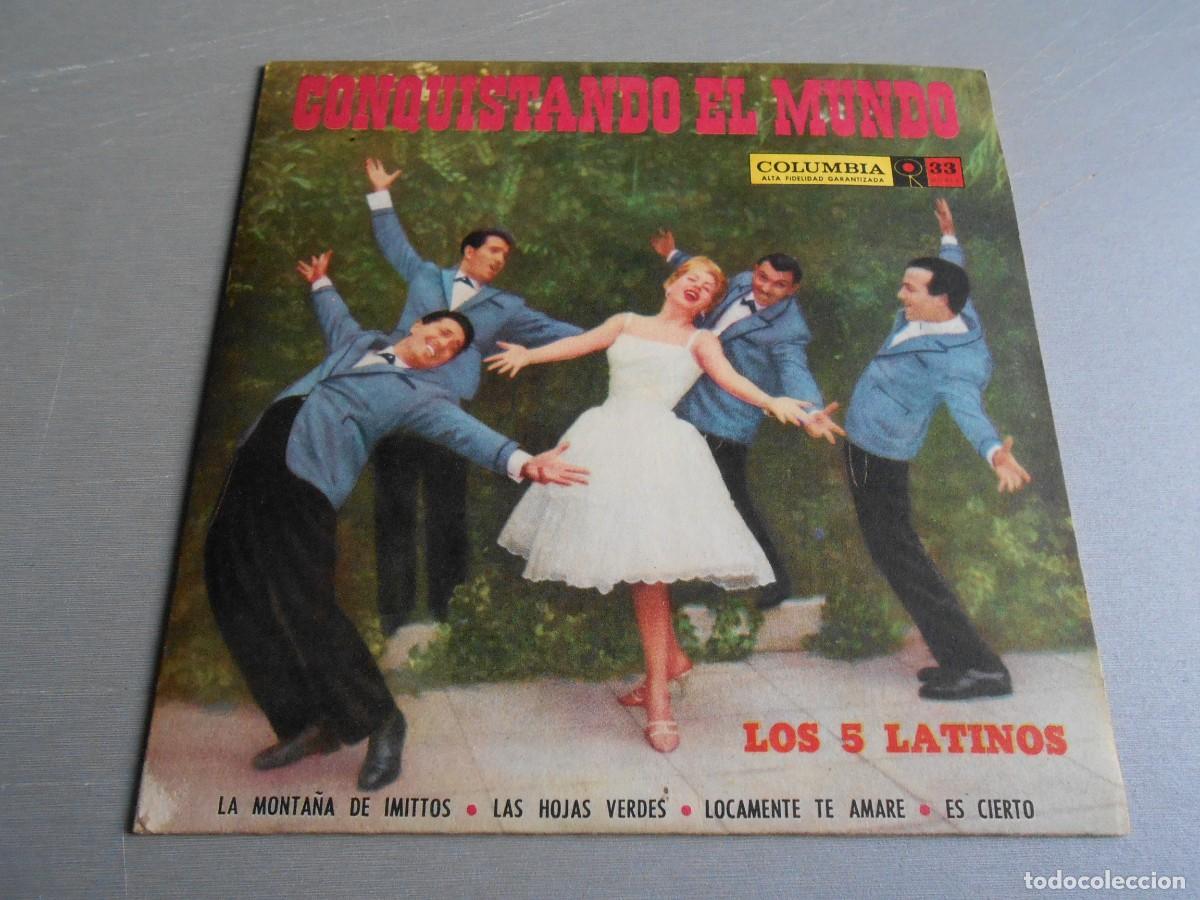 Discos de vinilo: 5 LATINOS, LOS , -CONQUISTANDO EL MUNDO-, EP, LA MONTA&Ntilde;A DE IMITTOS + 3, COLUMBIA 33.001, ARGENTINA