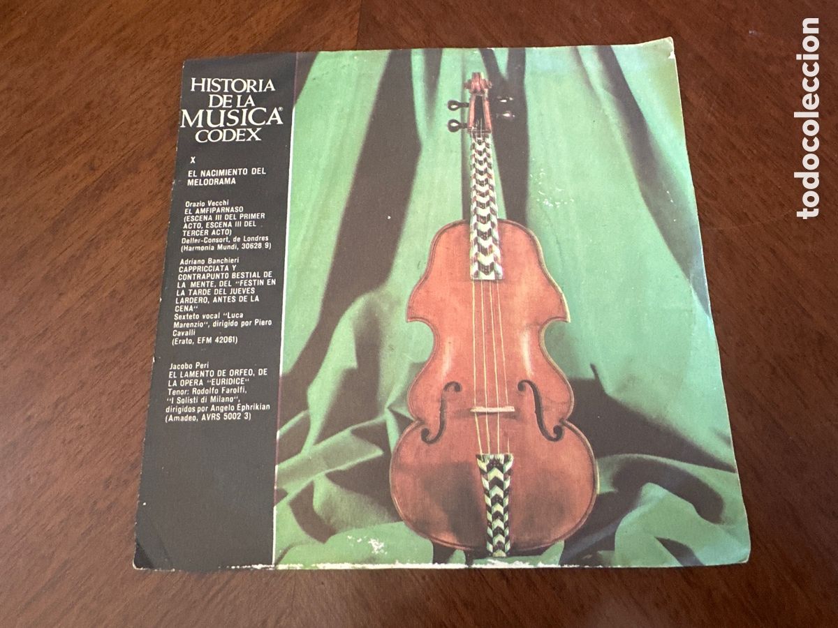 Discos de vinilo: Historia de la musica codex - el nacimiento del melodrama