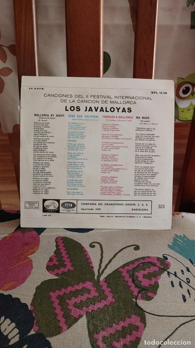 Discos de vinilo: LOS JAVALOYAS-EP MALLORCA BY NIGHT +3 - Foto 2