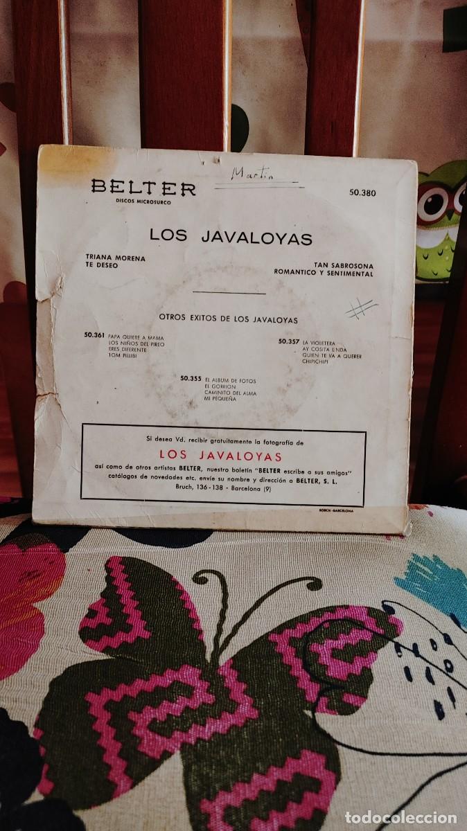 Discos de vinilo: LOS JAVALOYAS-EP TRIANA MORENA +3 - Foto 2