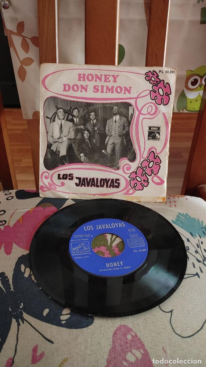Discos de vinilo: LOS JAVALOYAS-SINGLE HONEY - Foto 1
