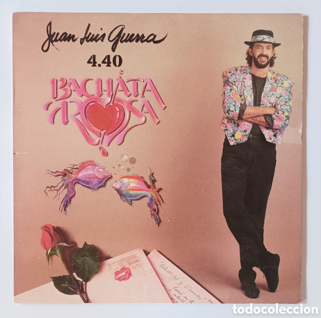 Discos de vinilo: JUAN LUIS GUERRA. BACHATA ROSA. KAREN. 1990. EXCELENTE ESTADO. DISCO VINILO LP.
