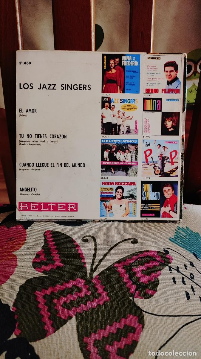 Discos de vinilo: LOS JAZZ SINGERS-EP EL AMOR +3 - Foto 2