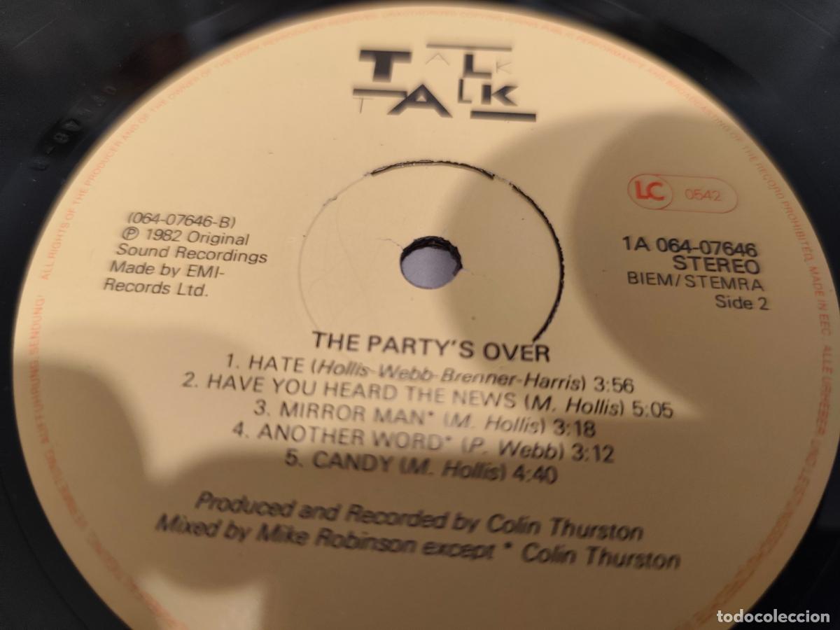 Discos de vinilo: Talk Talk &ndash; The Partys Over- (1982) LP disco vinilo - Foto 3