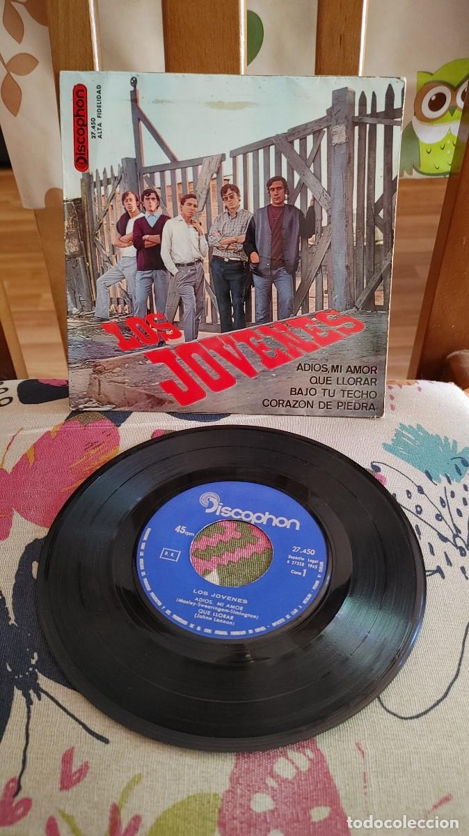 Discos de vinilo: LOS JOVENES-EP ADIOS MI AMOR +3