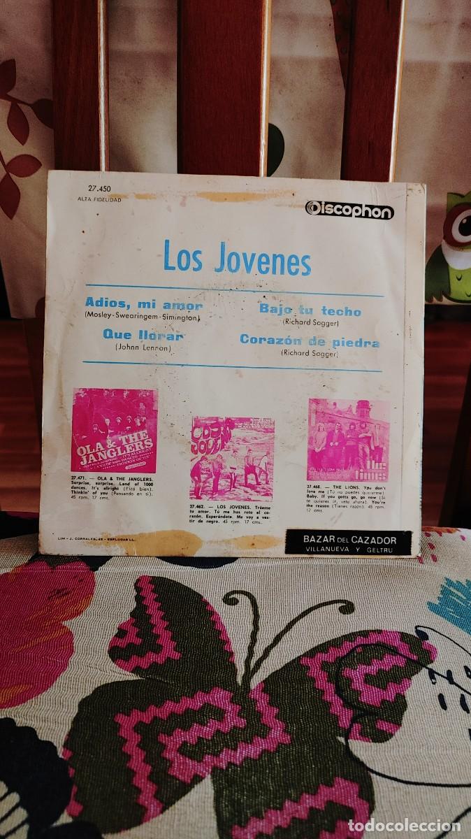 Discos de vinilo: LOS JOVENES-EP ADIOS MI AMOR +3 - Foto 2