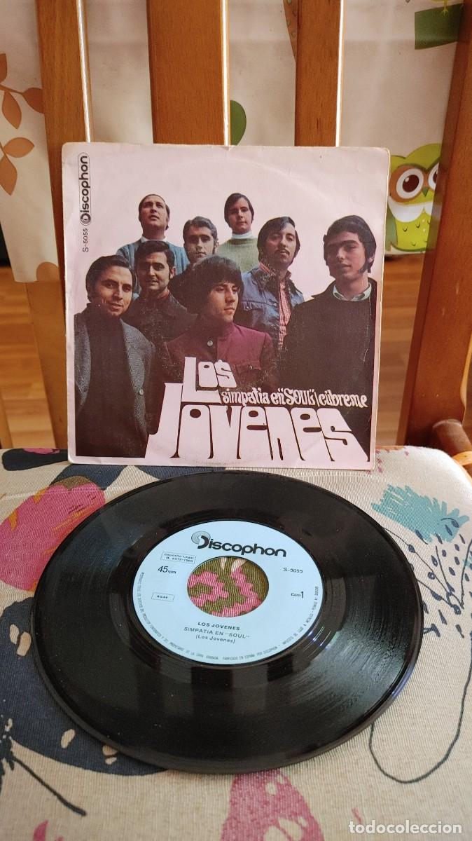 Discos de vinilo: LOS JOVENES-SINGLE SIMPATIA EN SOUL - Foto 1