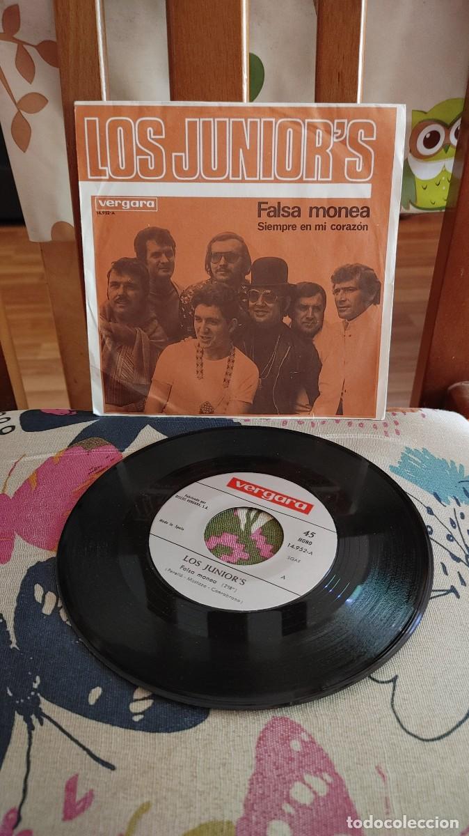 Discos de vinilo: LOS JUNIOR`S-SINGLE FALSA MONEA
