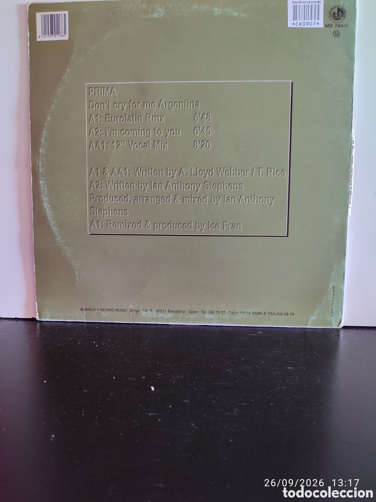Discos de vinilo: Disco de vinilo CK0907 - Foto 2