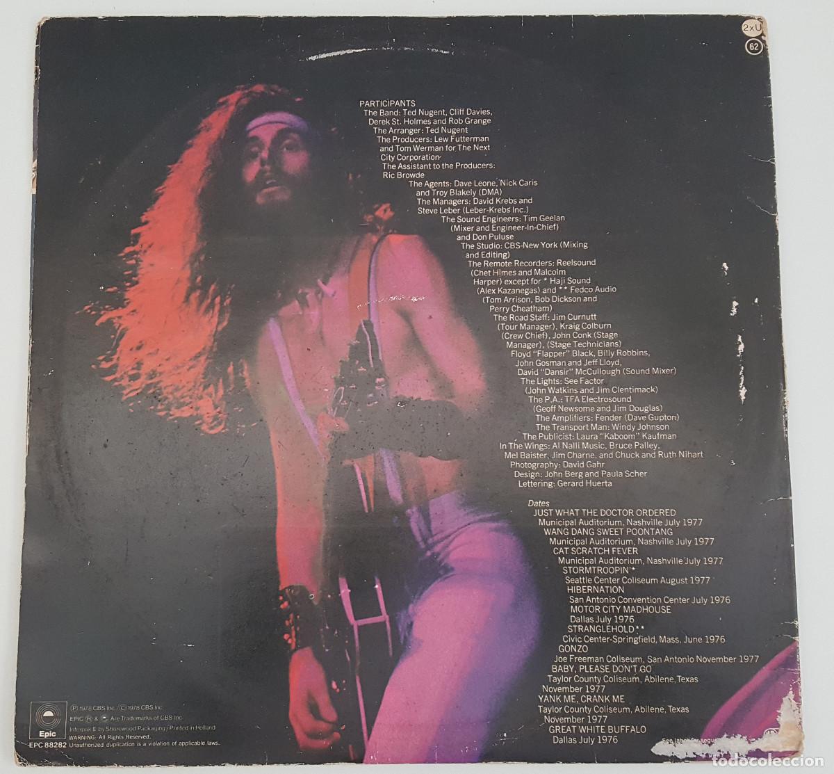 Discos de vinilo: TED NUGENT, DOUBLE LIVE 2 DISCOS, VINILO LP DISCO - Foto 6