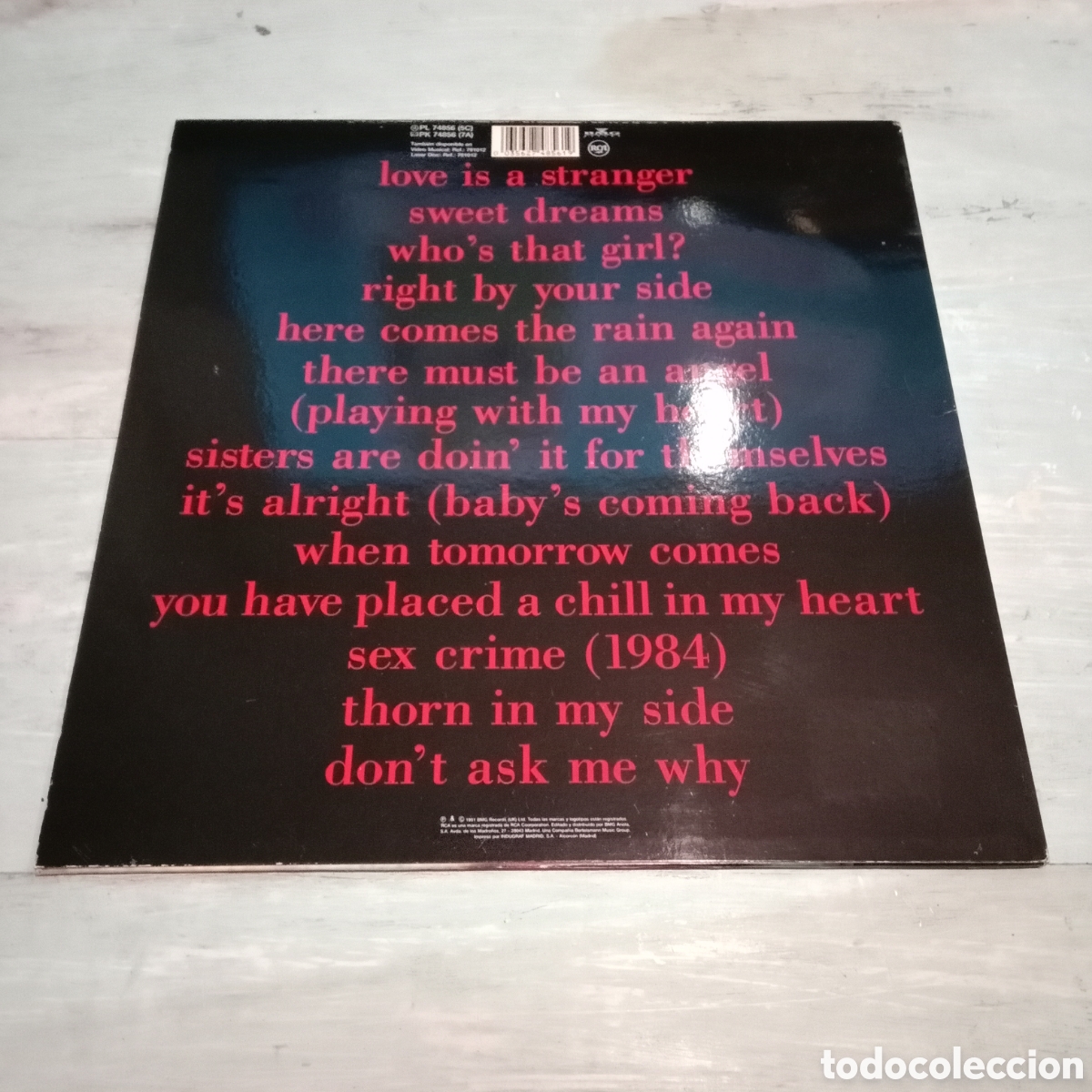 Discos de vinilo: EURYTHMICS - GREATEST HITS - LP - Foto 2