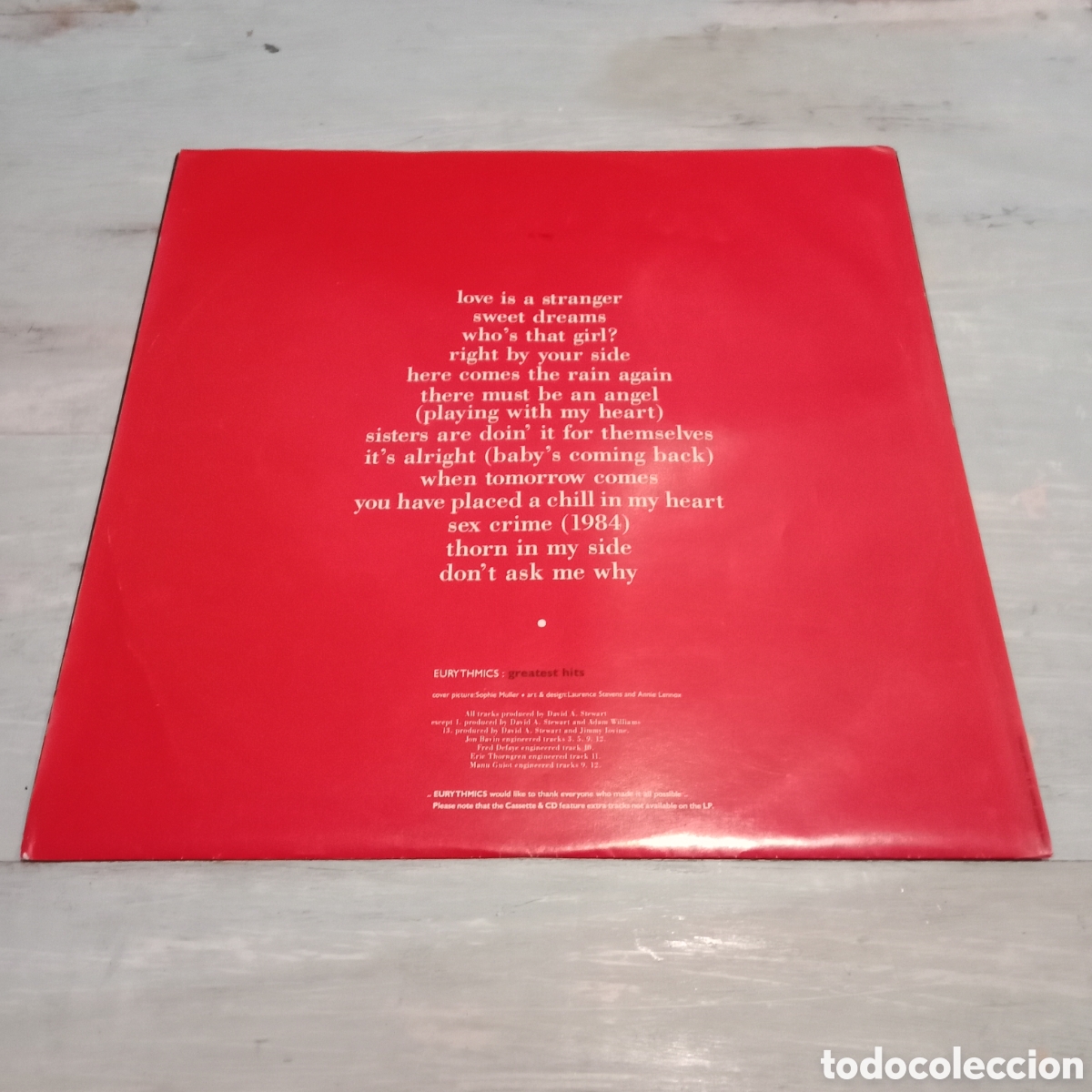Discos de vinilo: EURYTHMICS - GREATEST HITS - LP - Foto 4