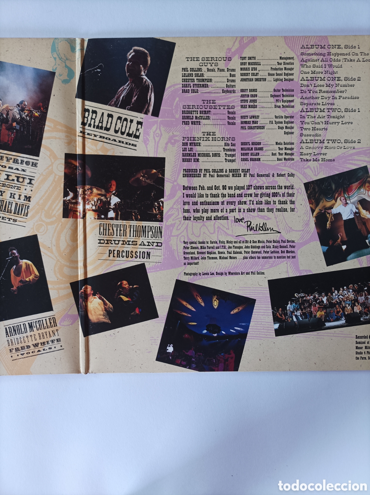 Discos de vinilo: PHILL COLLINS. SERIOUS HITS. LIVE. DISCO VINILO DOBLE LP. EXCELENTE ESTADO.