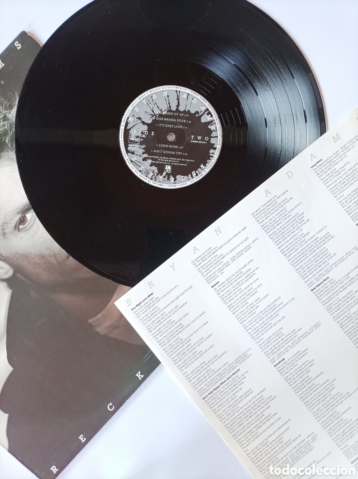 Discos de vinilo: BRYAN ADAMS. RECKLESS. DISCO VINILO LP. EXCELENTE ESTADO. - Foto 3