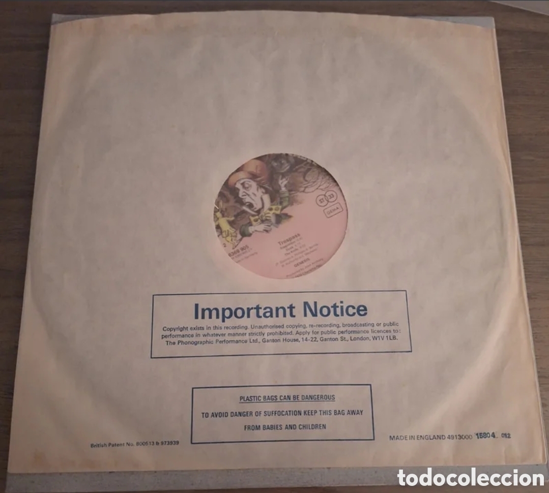 Discos de vinilo: Disco LP de Genesis - Trespass - Foto 2