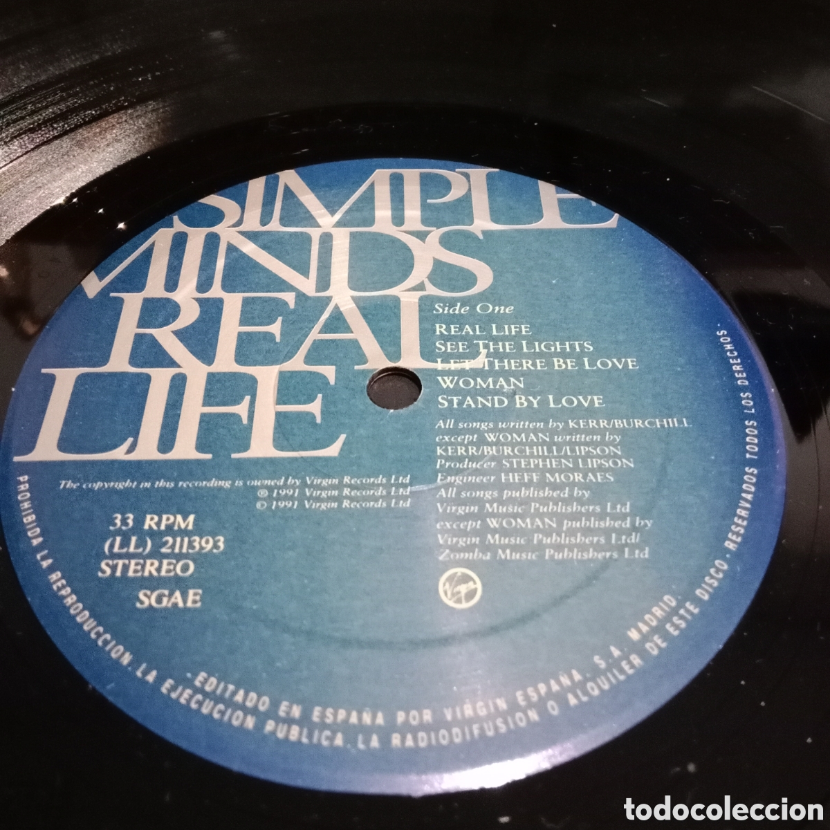 Discos de vinilo: SIMPLE MINDS - REAL LIFE - LP - Foto 8