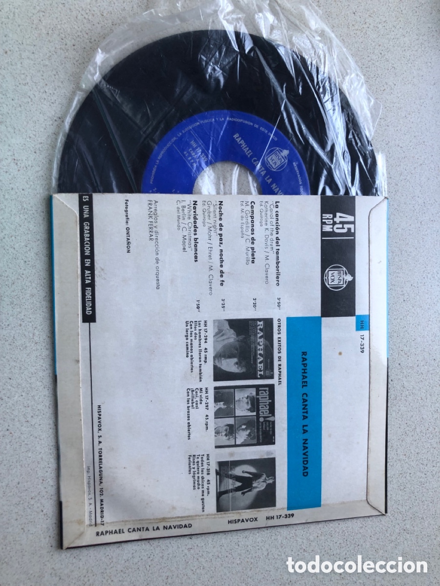 Discos de vinilo: Vinilo Rafael canta a la navidad - Foto 2
