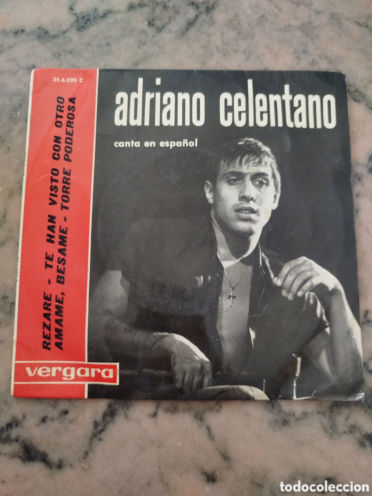 Discos de vinilo: EP / Disco de Vinilo &ndash; Adriano Celentano canta en espa&ntilde;ol (Sello Vergara)