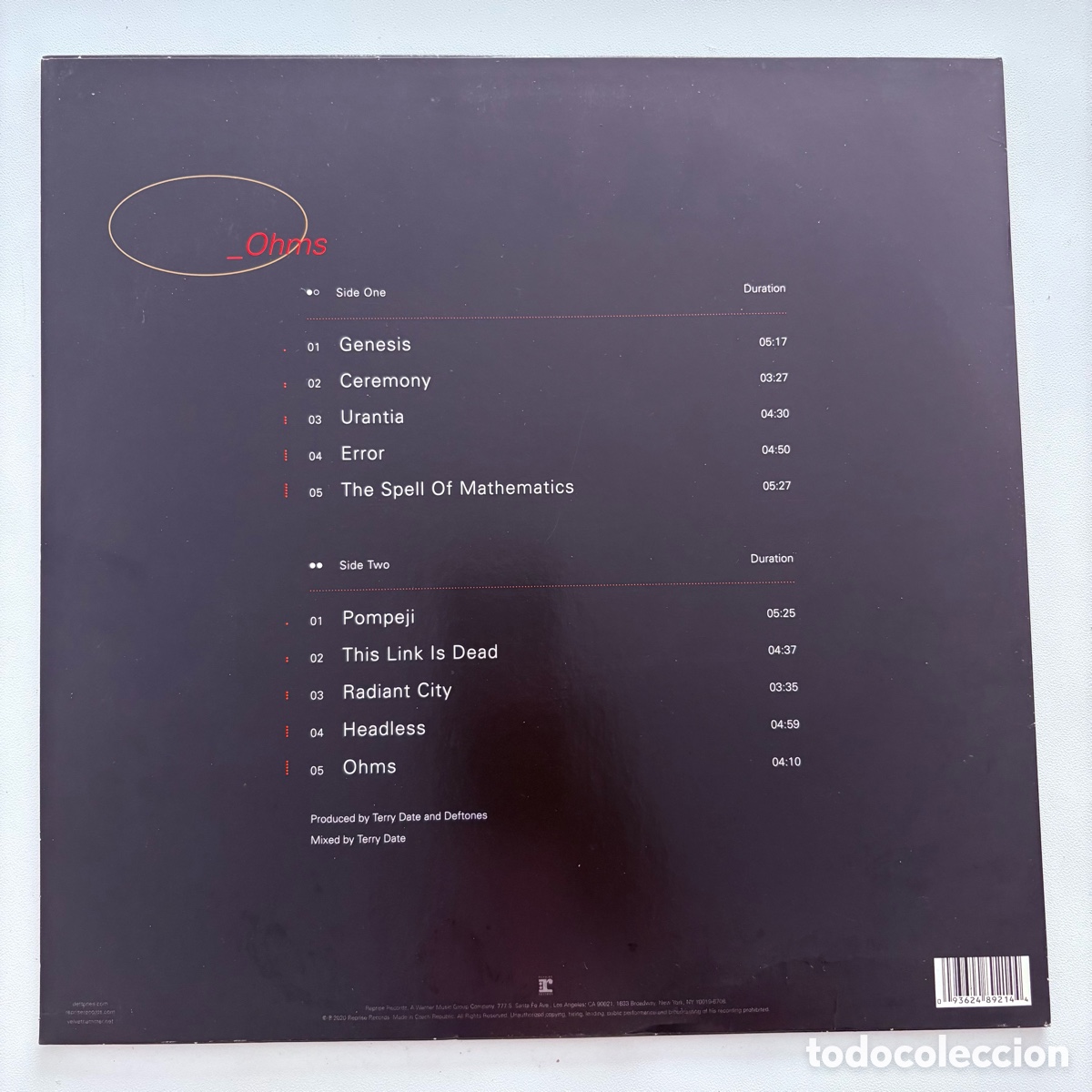 Discos de vinilo: lp Deftones &ndash; _Ohms edicion europea de 2020 - Foto 2