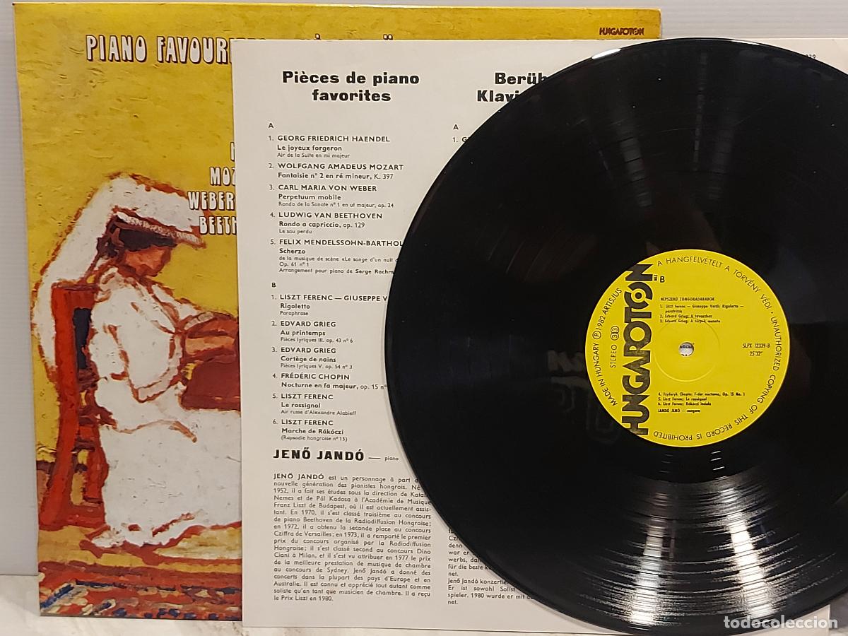 Discos de vinilo: PIANO FAVOURITES / N&Eacute;PSZERŰ ZONGORADARABOK | JENŐ JAND&Oacute; | HUNGAROTON | 1982 | MBC ***