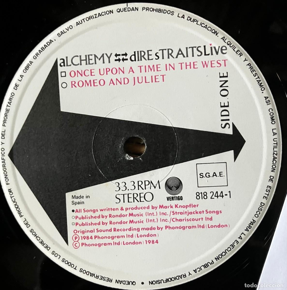 Discos de vinilo: DIRE STRAITS - ALCHEMY live, 2LPs edic Spain 1984 - Foto 3