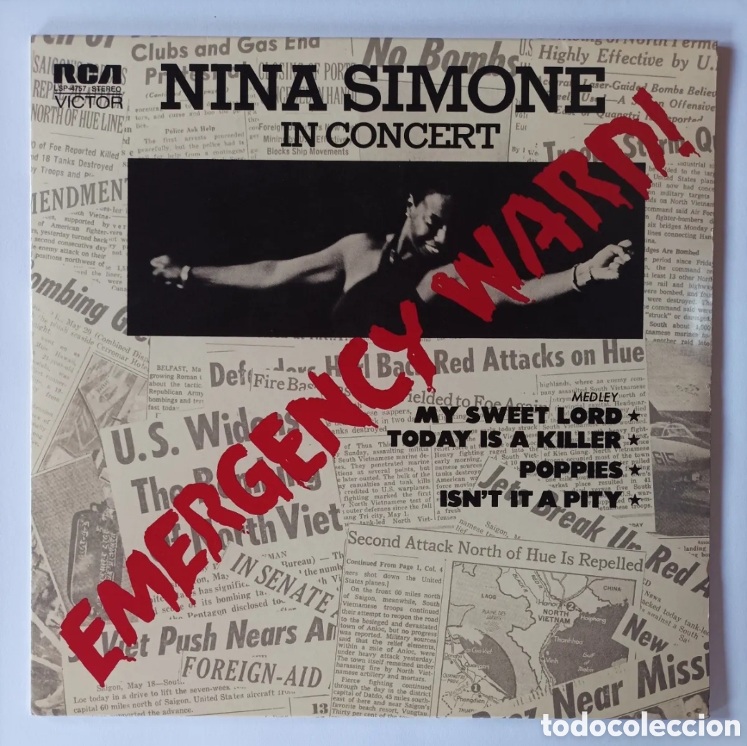 Discos de vinilo: NINA SIMONE. EMERGENCY WARD. RCA. DISCO VINILO LP DIRECTO. EXCELENTE ESTADO.
