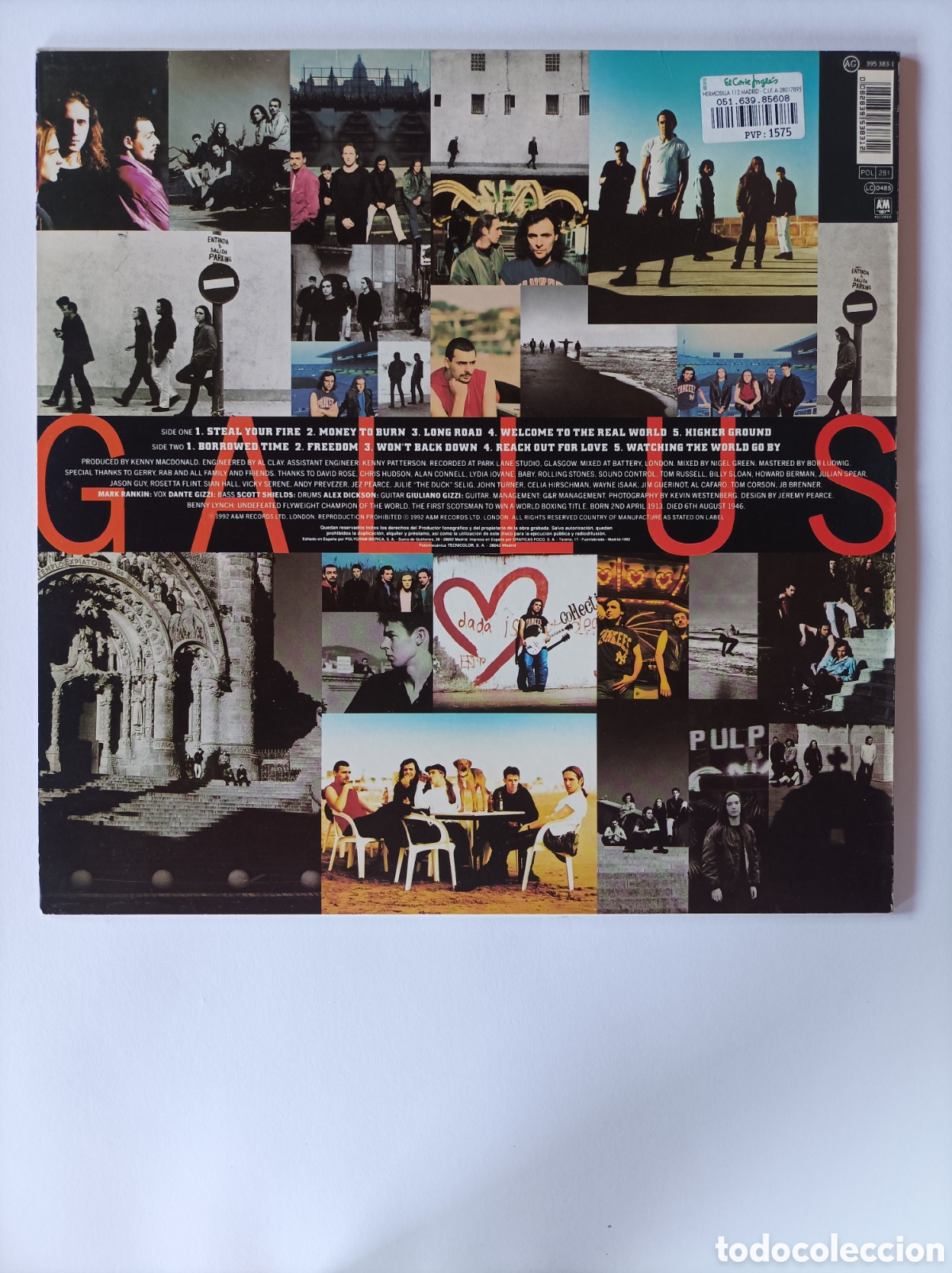 Discos de vinilo: GUN. GALLUS. DISCO VINILO LP. EXCELENTE ESTADO. - Foto 2