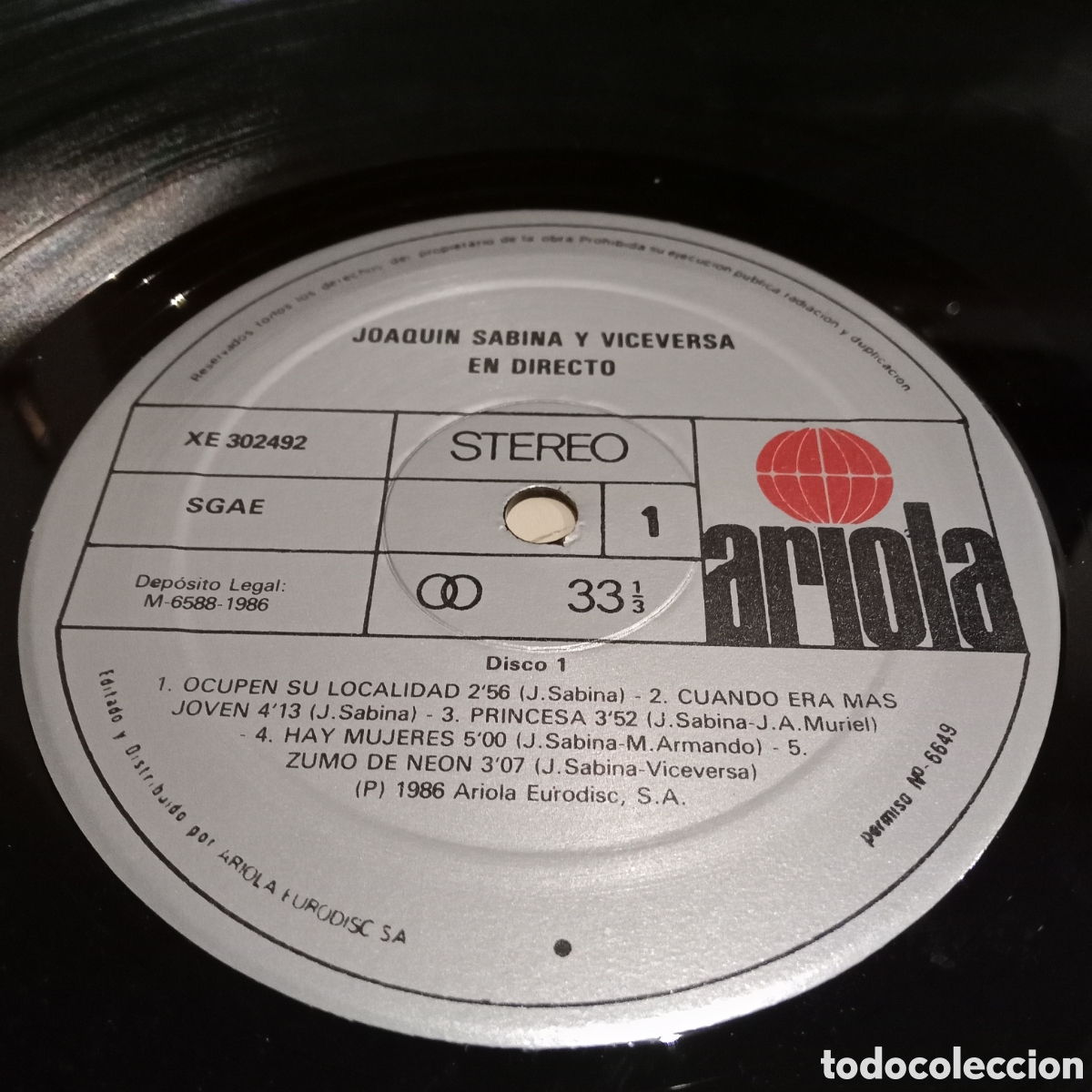 Discos de vinilo: JOAQU&Iacute;N SABINA Y VICEVERSA - EN DIRECTO - LP DOBLE GATEFOLD - Foto 8
