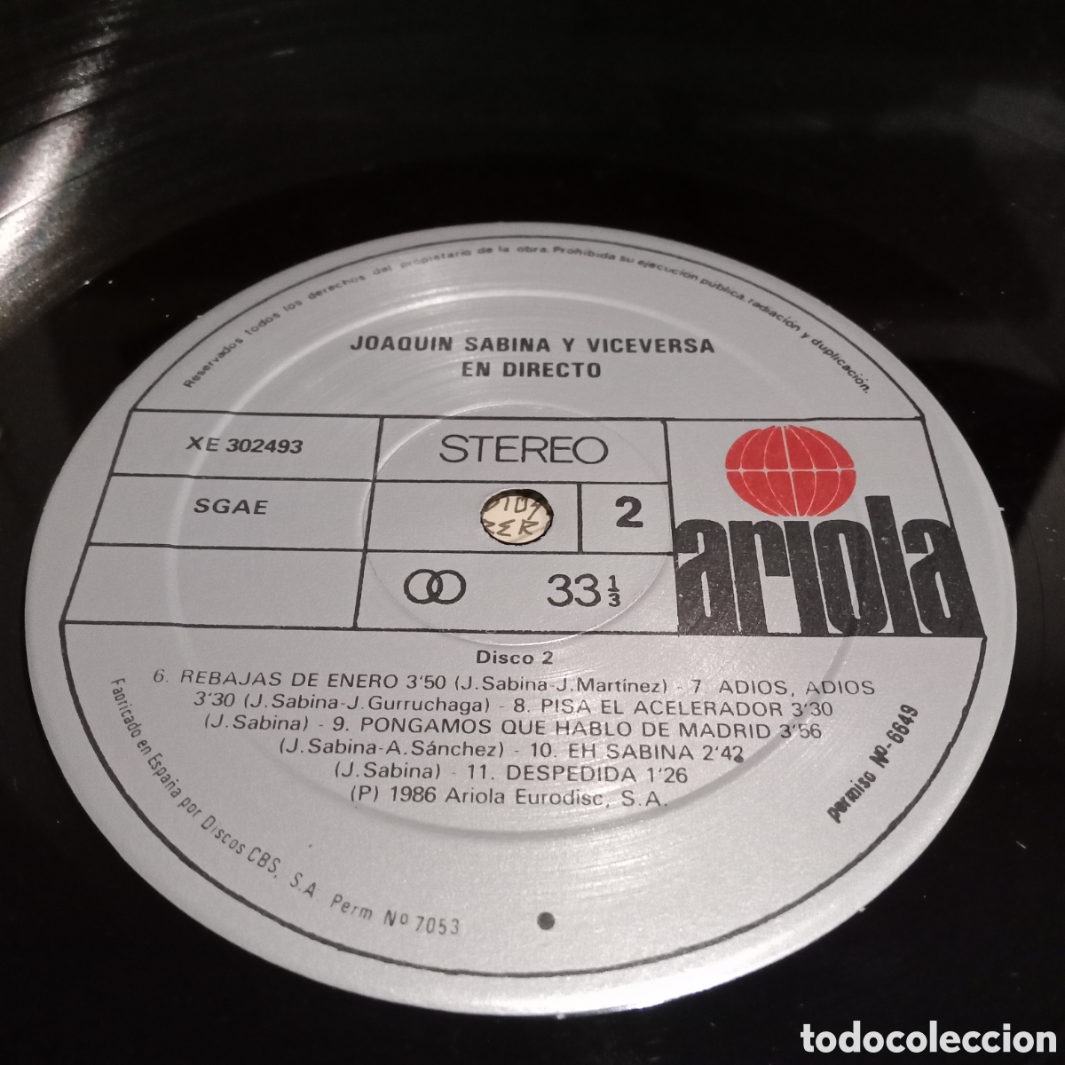 Discos de vinilo: JOAQU&Iacute;N SABINA Y VICEVERSA - EN DIRECTO - LP DOBLE GATEFOLD - Foto 13