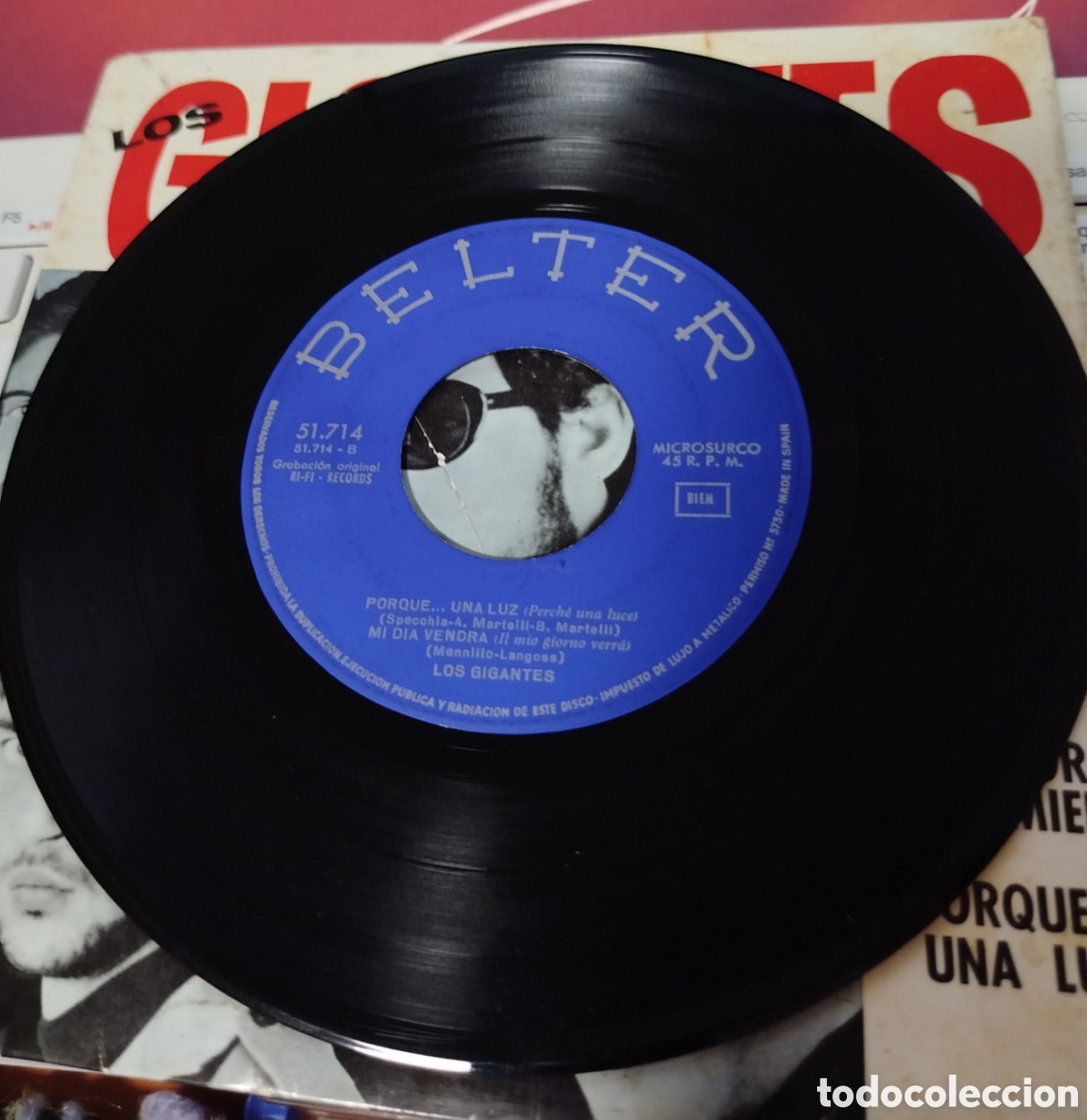 Discos de vinilo: Los Gigantes: Tema + 3 - Foto 2