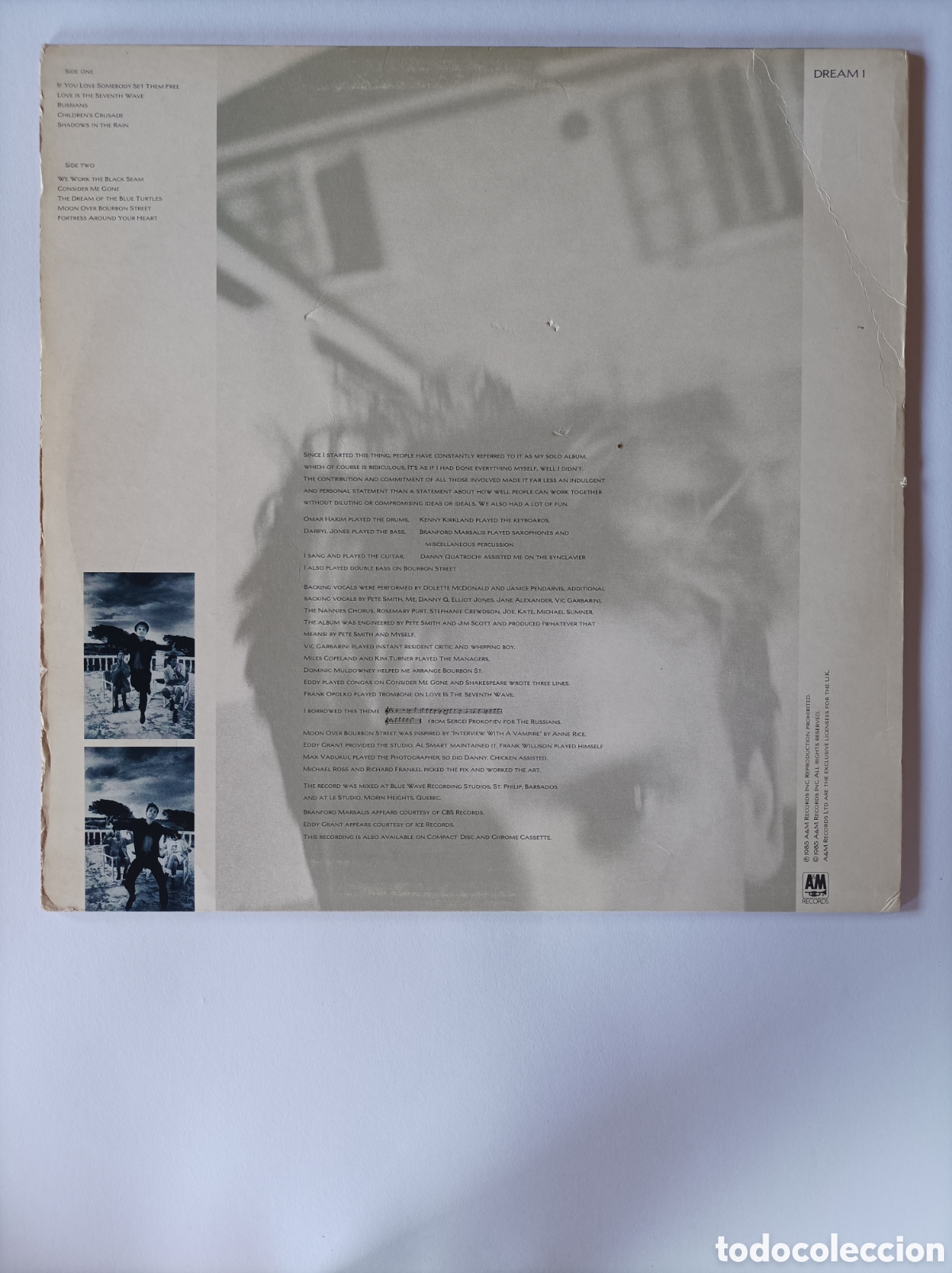 Discos de vinilo: STING. THE DREAM OF THE BLUE TURTLES. DISCO VINILO LP. BUEN ESTADO. - Foto 2