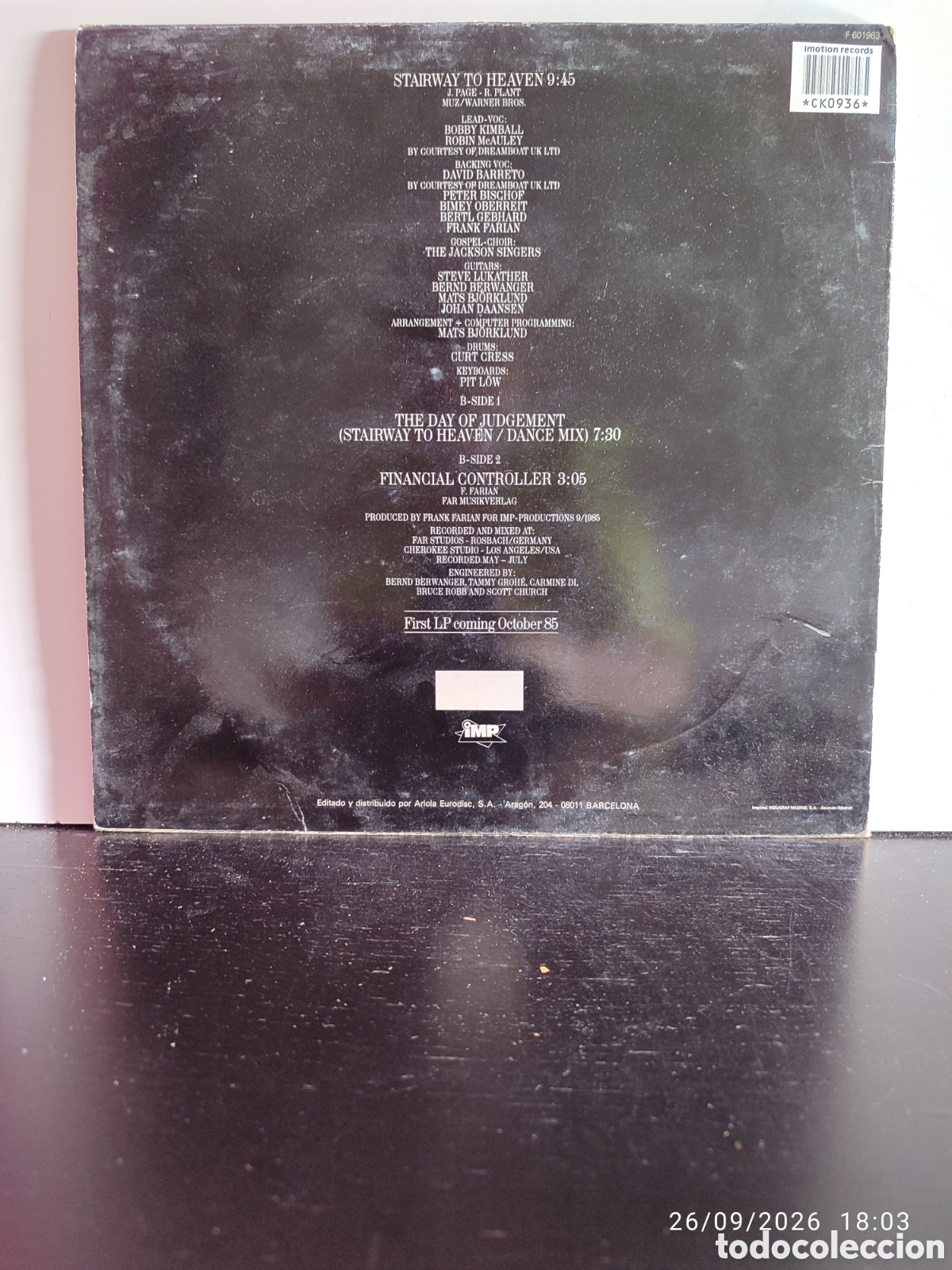 Discos de vinilo: Disco de vinilo CK0936 - Foto 2
