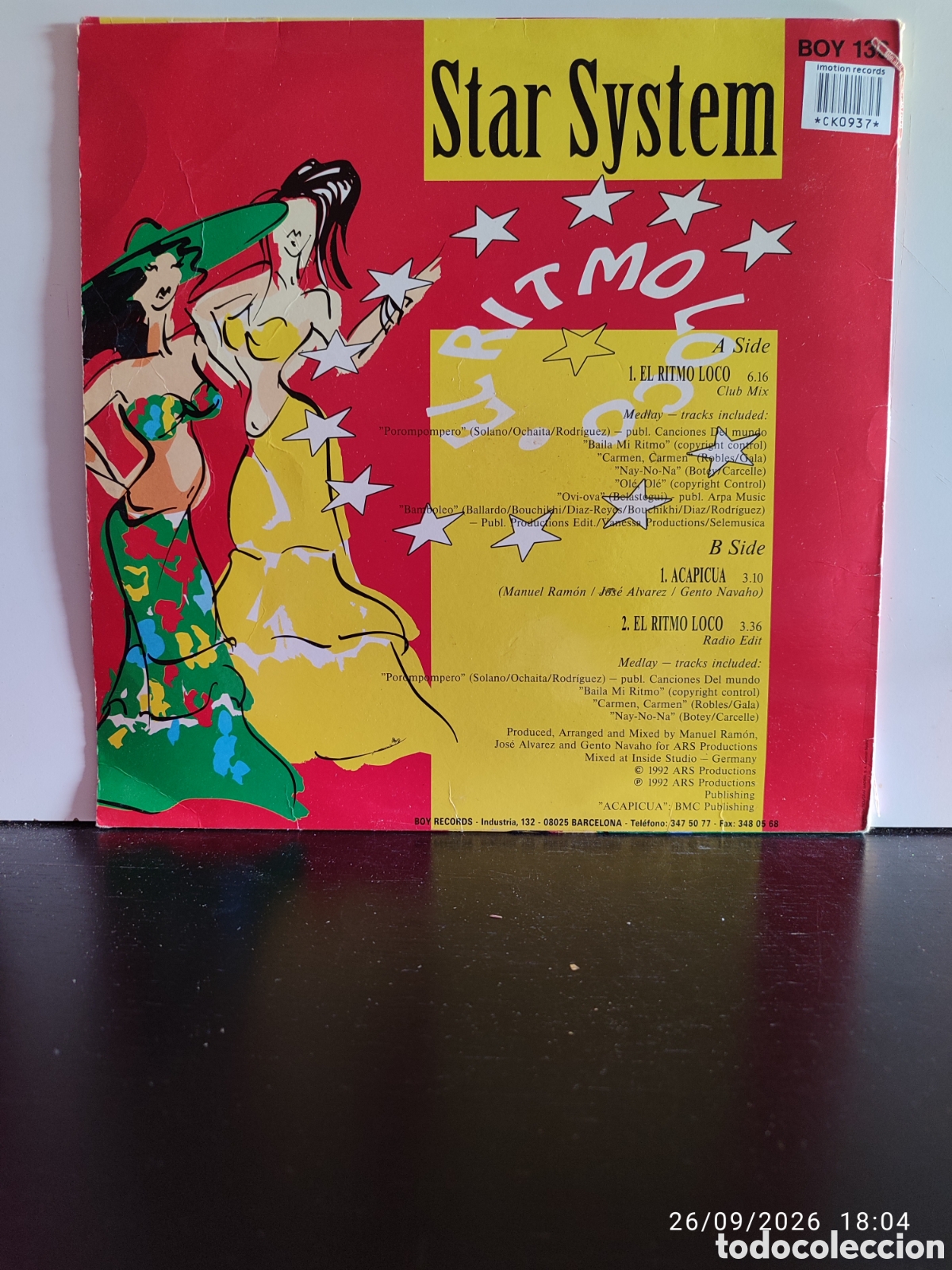 Discos de vinilo: Disco de vinilo CK0937 - Foto 2