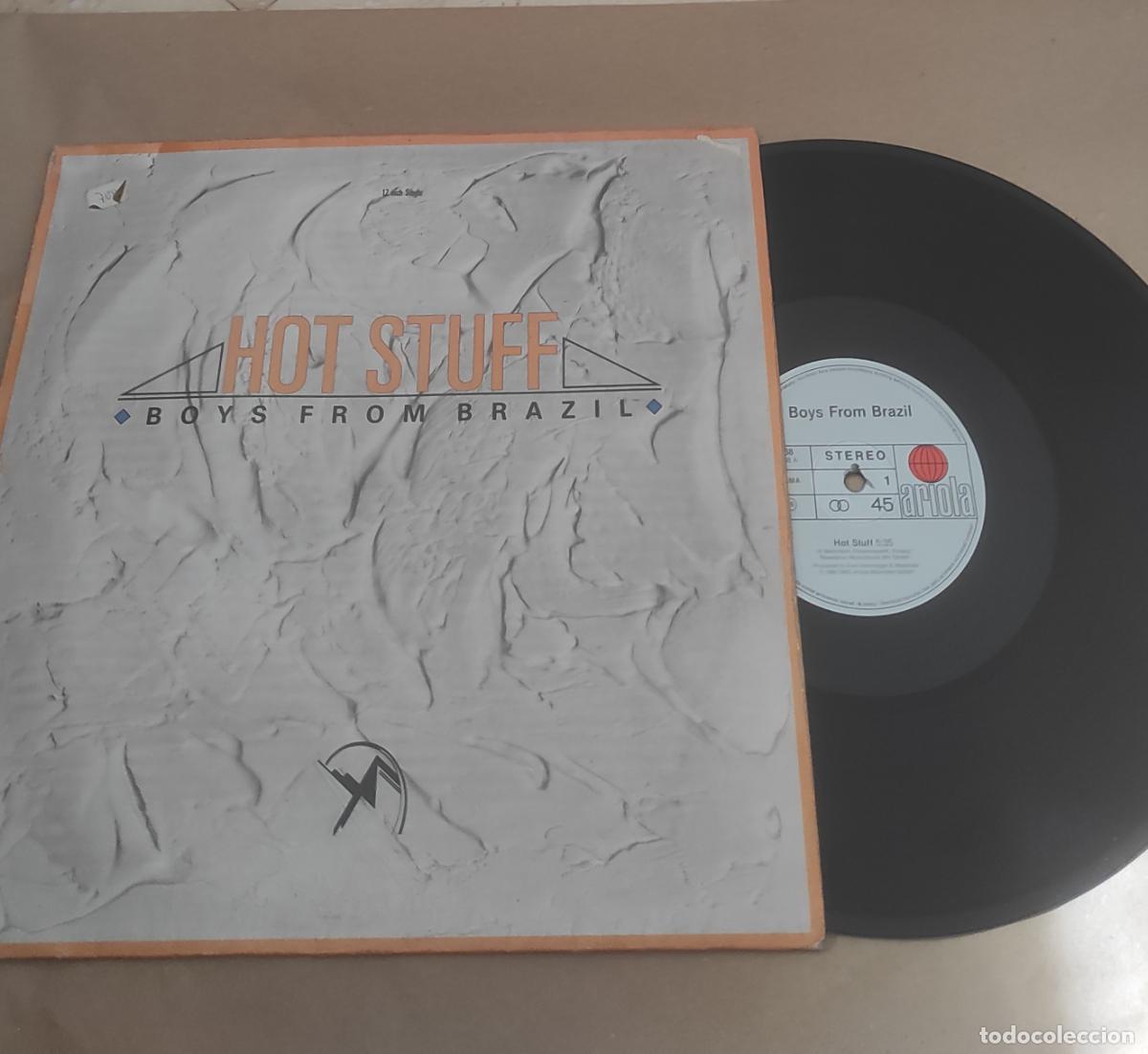 Discos de vinilo: BOYS FROM BRAZIL - HOT STUFF (ITALO) - MAXI-