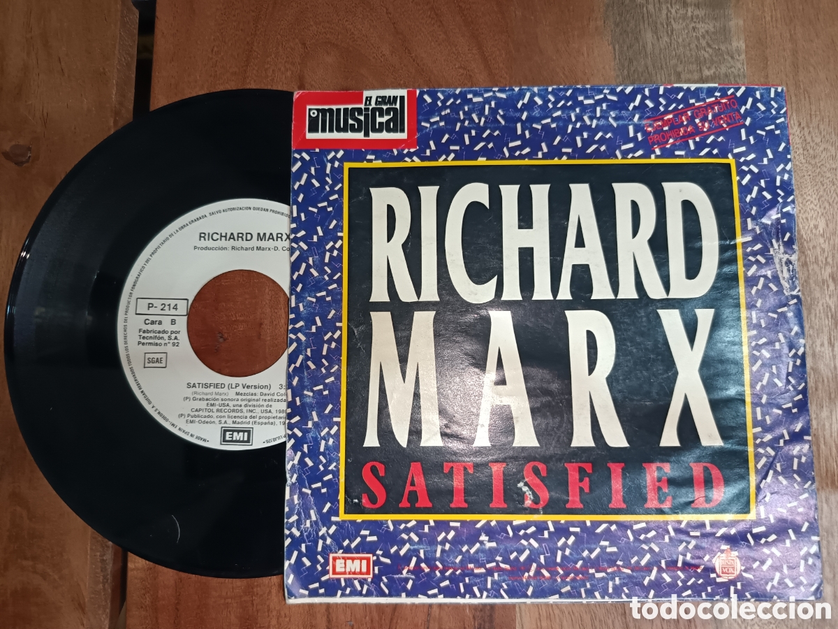 Discos de vinilo: Single 7&rdquo; Luz y Richard Marx - Foto 2