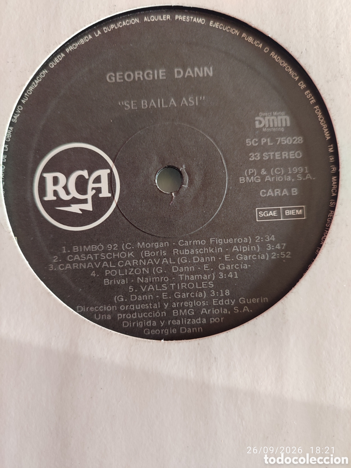 Discos de vinilo: Disco de vinilo CK0952 - Foto 1