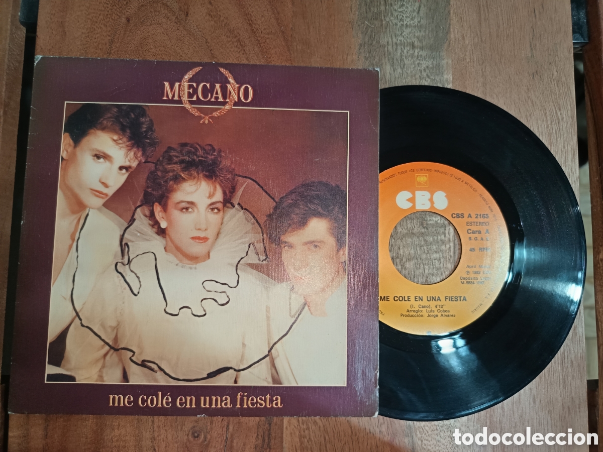 Discos de vinilo: Single 7&rdquo; Mecano Me col&eacute; en una fiesta