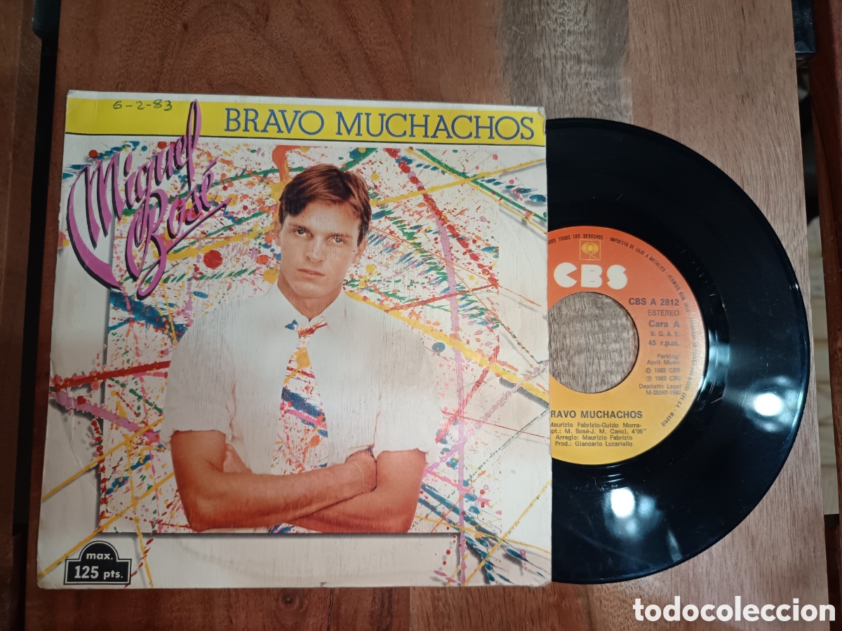 Discos de vinilo: Single Miguel Bos&eacute; &rdquo;Bravo Muchachos&rdquo;