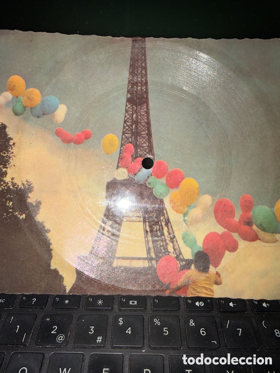 Discos de vinilo: DISCO POSTAL - CON LA TORRE EIFFEL - JIM SPENCER - CIGARRETTES WHISKY ET PTIT PEPEES EN CARTON
