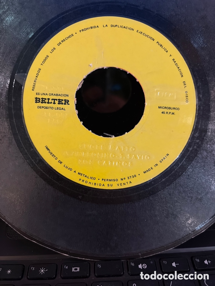 Disques de vinyle: LOS CATINOS - CUORE MATTO DISCO EN CARTON SIN PORTADA 1967
