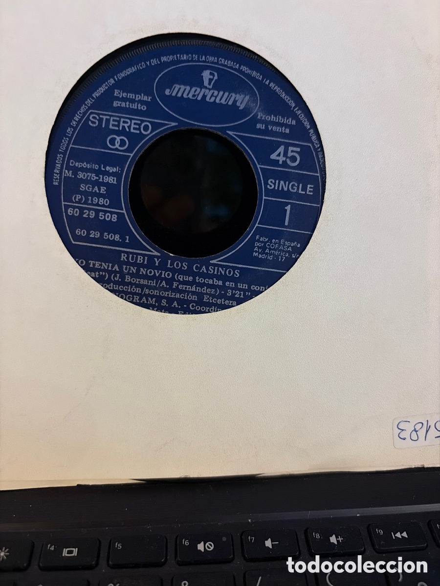 Discos de vinilo: RUBI Y LOS CASINOS - YO TENIA UN NOVIO QUE TOCABA EN UN CONJUNTO BEAT SINGLE SIN PORTADA