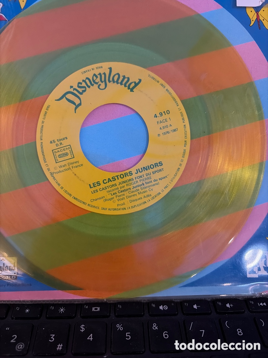 Disques de vinyle: LES CASTORS JUNIORS - SINGLE VINILO AMARILLO EN FRANCES DISNEY