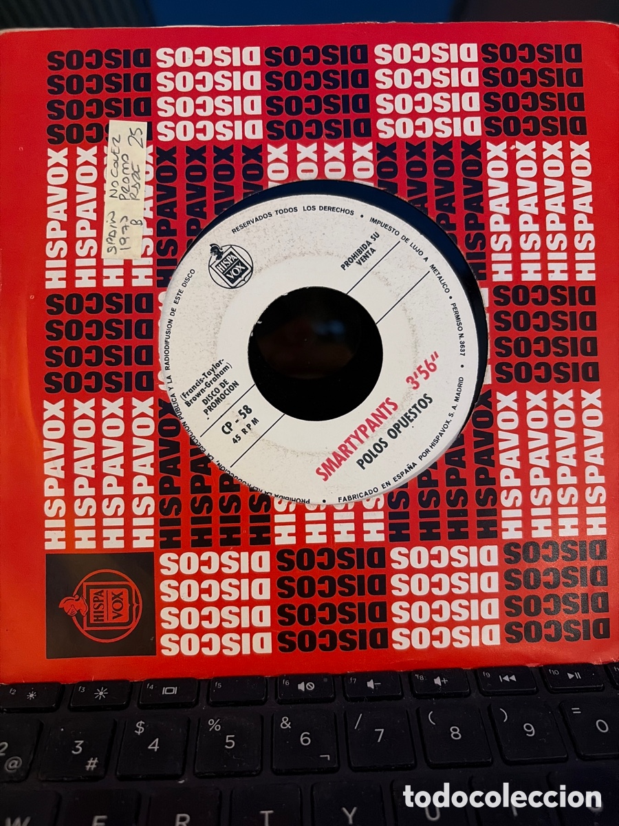 Discos de vinilo: POLOS OPUESTOS - SMARTYPANTS + EN EL VERANO SINGLE SIN PORTADA PROMO RARO
