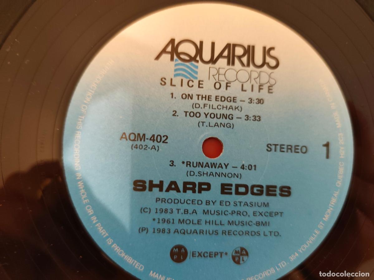 Discos de vinilo: Sharp Edges &lrm;&ndash; Slice Of Life- (1983) LP disco vinilo - Foto 4